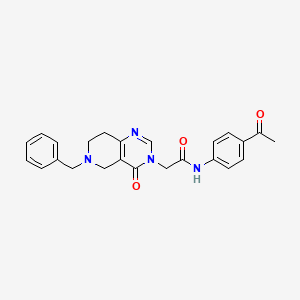 molecular formula C24H24N4O3 B2545241 N-(4-acetylphenyl)-2-(6-benzyl-4-oxo-5,6,7,8-tetrahydropyrido[4,3-d]pyrimidin-3(4H)-yl)acetamide CAS No. 1251683-52-9