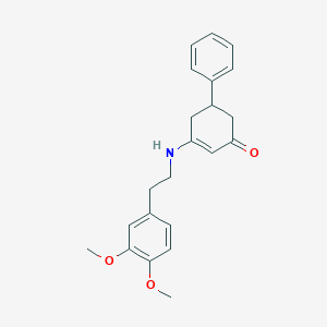 3-{[2-(3,4-Dimethoxyphenyl)ethyl]amino}-5-phenylcyclohex-2-en-1-one