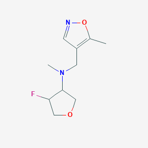 4-fluoro-N-methyl-N-[(5-methyl-1,2-oxazol-4-yl)methyl]oxolan-3-amine
