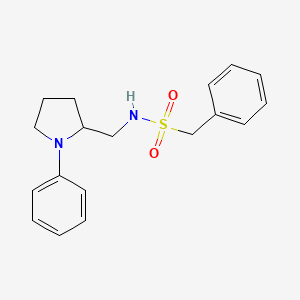 molecular formula C18H22N2O2S B2545254 1-苯基-N-((1-苯基吡咯烷-2-基)甲基)甲磺酰胺 CAS No. 1797281-20-9