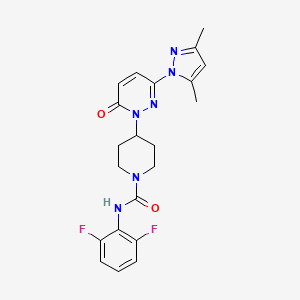 N-(2,6-Difluorophenyl)-4-[3-(3,5-dimethylpyrazol-1-yl)-6-oxopyridazin-1-yl]piperidine-1-carboxamide