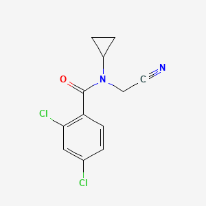 molecular formula C12H10Cl2N2O B2545275 2,4-dichloro-N-(cyanomethyl)-N-cyclopropylbenzamide CAS No. 1252295-28-5