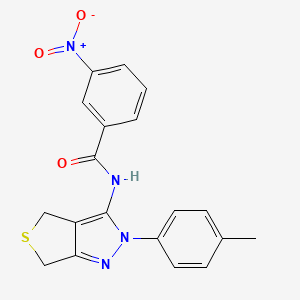 3-nitro-N-(2-(p-tolyl)-4,6-dihydro-2H-thieno[3,4-c]pyrazol-3-yl)benzamide