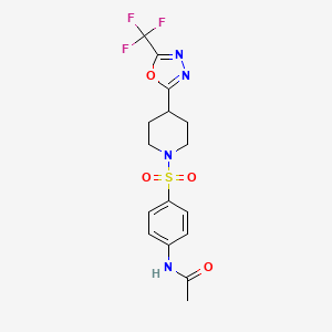 N-(4-((4-(5-(trifluoromethyl)-1,3,4-oxadiazol-2-yl)piperidin-1-yl)sulfonyl)phenyl)acetamide