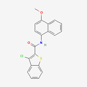 molecular formula C20H14ClNO2S B2545301 3-chloro-N-(4-methoxynaphthalen-1-yl)-1-benzothiophene-2-carboxamide CAS No. 330202-06-7