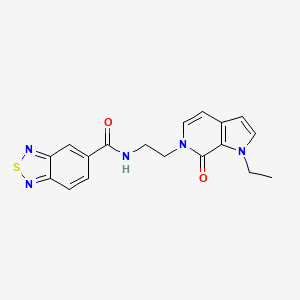 molecular formula C18H17N5O2S B2545302 N-(2-(1-乙基-7-氧代-1H-吡咯并[2,3-c]吡啶-6(7H)-基)乙基)苯并[c][1,2,5]噻二唑-5-甲酰胺 CAS No. 2034461-13-5