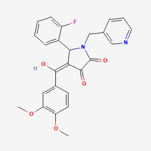 4-(3,4-dimethoxybenzoyl)-5-(2-fluorophenyl)-3-hydroxy-1-(3-pyridinylmethyl)-1,5-dihydro-2H-pyrrol-2-one