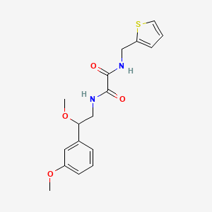 molecular formula C17H20N2O4S B2545309 N1-(2-methoxy-2-(3-methoxyphenyl)ethyl)-N2-(thiophen-2-ylmethyl)oxalamide CAS No. 1797715-66-2