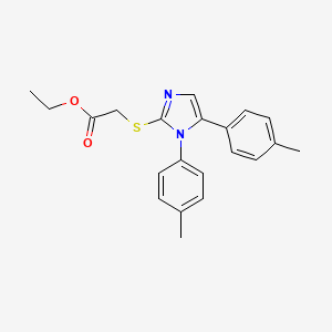 ethyl 2-((1,5-di-p-tolyl-1H-imidazol-2-yl)thio)acetate