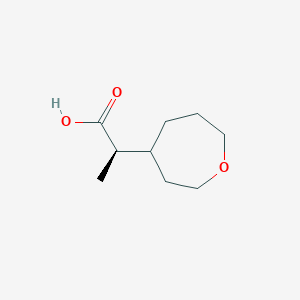 molecular formula C9H16O3 B2545316 (2R)-2-(Oxepan-4-yl)propanoic acid CAS No. 2248220-38-2