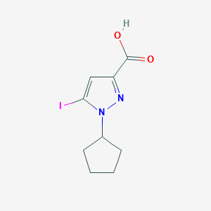 1-Cyclopentyl-5-iodopyrazole-3-carboxylic acid