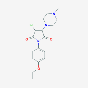molecular formula C17H20ClN3O3 B254532 3-Chloro-1-(4-ethoxyphenyl)-4-(4-methylpiperazin-1-yl)pyrrole-2,5-dione 