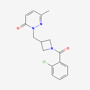 2-[[1-(2-Chlorobenzoyl)azetidin-3-yl]methyl]-6-methylpyridazin-3-one