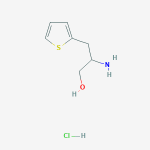molecular formula C7H12ClNOS B2545324 盐酸2-氨基-3-噻吩-2-基丙醇-1 CAS No. 1380006-36-9