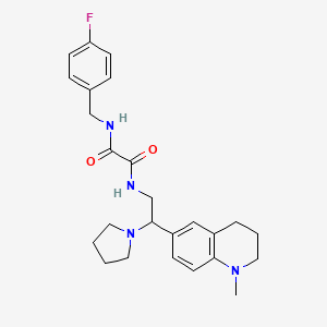 N1-(4-fluorobenzyl)-N2-(2-(1-methyl-1,2,3,4-tetrahydroquinolin-6-yl)-2-(pyrrolidin-1-yl)ethyl)oxalamide