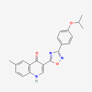 molecular formula C21H19N3O3 B2545332 3-(3-(4-异丙氧苯基)-1,2,4-恶二唑-5-基)-6-甲基喹啉-4(1H)-酮 CAS No. 1171608-09-5