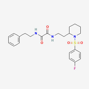 N1-(2-(1-((4-fluorophenyl)sulfonyl)piperidin-2-yl)ethyl)-N2-phenethyloxalamide