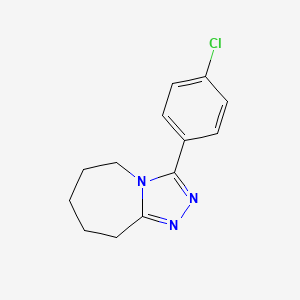 molecular formula C13H14ClN3 B2545335 3-(4-clorofenil)-6,7,8,9-tetrahidro-5H-[1,2,4]triazolo[4,3-a]azepina CAS No. 109098-07-9