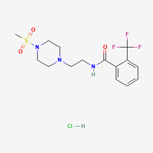 N-(2-(4-(methylsulfonyl)piperazin-1-yl)ethyl)-2-(trifluoromethyl)benzamide hydrochloride