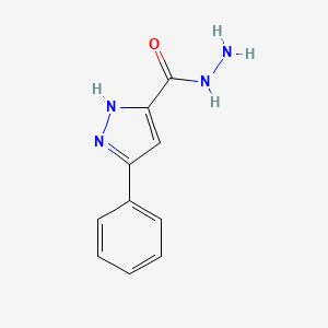 molecular formula C10H10N4O B2545340 3-phenyl-1H-pyrazole-5-carbohydrazide CAS No. 94033-64-4