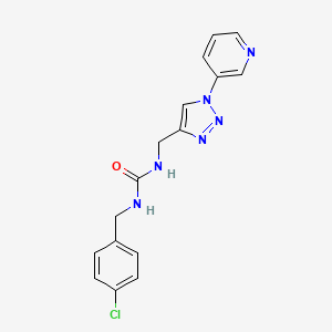 1-(4-chlorobenzyl)-3-((1-(pyridin-3-yl)-1H-1,2,3-triazol-4-yl)methyl)urea
