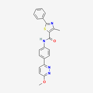 N-[4-(6-methoxypyridazin-3-yl)phenyl]-4-methyl-2-phenyl-1,3-thiazole-5-carboxamide