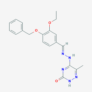 molecular formula C20H21N5O3 B254537 4-(Benzyloxy)-3-ethoxybenzaldehyde (6-methyl-3-oxo-2,3-dihydro-1,2,4-triazin-5-yl)hydrazone 