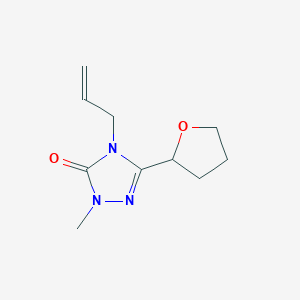 molecular formula C10H15N3O2 B2545373 1-methyl-3-(oxolan-2-yl)-4-(prop-2-en-1-yl)-4,5-dihydro-1H-1,2,4-triazol-5-one CAS No. 2199507-53-2