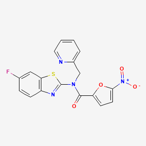 N-(6-fluorobenzo[d]thiazol-2-yl)-5-nitro-N-(pyridin-2-ylmethyl)furan-2-carboxamide