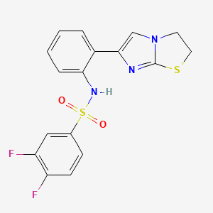 N-(2-(2,3-dihydroimidazo[2,1-b]thiazol-6-yl)phenyl)-3,4-difluorobenzenesulfonamide