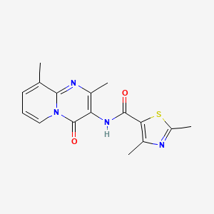 molecular formula C16H16N4O2S B2545385 N-(2,9-dimethyl-4-oxo-4H-pyrido[1,2-a]pyrimidin-3-yl)-2,4-dimethylthiazole-5-carboxamide CAS No. 897617-51-5