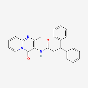 molecular formula C24H21N3O2 B2545391 N-(2-methyl-4-oxo-4H-pyrido[1,2-a]pyrimidin-3-yl)-3,3-diphenylpropanamide CAS No. 897616-55-6