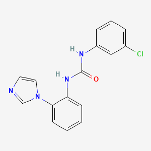 molecular formula C16H13ClN4O B2545393 N-(3-chlorophenyl)-N'-[2-(1H-imidazol-1-yl)phenyl]urea CAS No. 68008-39-9