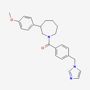 (4-((1H-imidazol-1-yl)methyl)phenyl)(3-(4-methoxyphenyl)azepan-1-yl)methanone