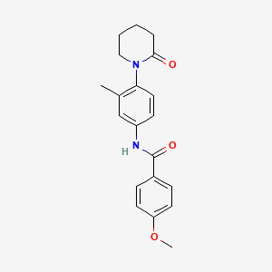 molecular formula C20H22N2O3 B2545426 4-methoxy-N-(3-methyl-4-(2-oxopiperidin-1-yl)phenyl)benzamide CAS No. 942013-47-0