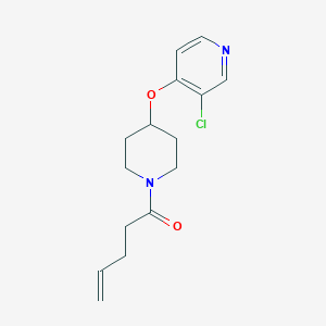molecular formula C15H19ClN2O2 B2545427 1-(4-((3-氯吡啶-4-基)氧代)哌啶-1-基)戊-4-烯-1-酮 CAS No. 2034471-67-3