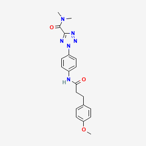 molecular formula C20H22N6O3 B2545428 2-(4-(3-(4-甲氧基苯基)丙酰氨基)苯基)-N,N-二甲基-2H-四唑-5-甲酰胺 CAS No. 1396683-09-2