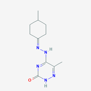 molecular formula C11H17N5O B254543 6-methyl-5-(2-(4-methylcyclohexylidene)hydrazinyl)-1,2,4-triazin-3(2H)-one 