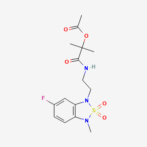 1-((2-(6-fluoro-3-methyl-2,2-dioxidobenzo[c][1,2,5]thiadiazol-1(3H)-yl)ethyl)amino)-2-methyl-1-oxopropan-2-yl acetate