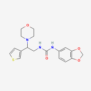 1-(Benzo[d][1,3]dioxol-5-yl)-3-(2-morpholino-2-(thiophen-3-yl)ethyl)urea