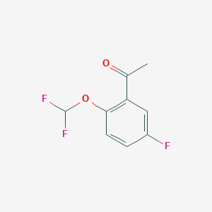 molecular formula C9H7F3O2 B2545441 乙酮，1-[2-(二氟甲氧基)-5-氟苯基]- CAS No. 1214338-07-4