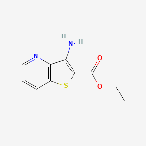molecular formula C10H10N2O2S B2545456 Ethyl 3-aminothieno[3,2-b]pyridine-2-carboxylate CAS No. 111042-90-1; 171179-86-5