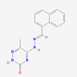 molecular formula C15H13N5O B254546 1-Naphthaldehyde (6-methyl-3-oxo-2,3-dihydro-1,2,4-triazin-5-yl)hydrazone 