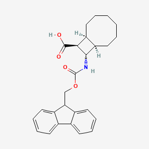 molecular formula C26H29NO4 B2545461 (1R,8S,9S,10S)-10-(9H-Fluoren-9-ylmethoxycarbonylamino)bicyclo[6.2.0]decane-9-carboxylic acid CAS No. 2550997-57-2