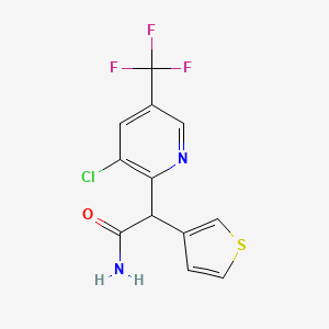 2-[3-Chloro-5-(trifluoromethyl)-2-pyridinyl]-2-(3-thienyl)acetamide