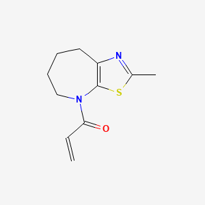molecular formula C11H14N2OS B2545468 1-(2-Methyl-5,6,7,8-tetrahydro-[1,3]thiazolo[5,4-b]azepin-4-yl)prop-2-en-1-one CAS No. 2361639-38-3