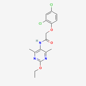 molecular formula C16H17Cl2N3O3 B2545475 2-(2,4-dichlorophenoxy)-N-(2-ethoxy-4,6-dimethylpyrimidin-5-yl)acetamide CAS No. 1795085-26-5