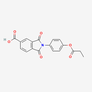 1,3-dioxo-2-(4-propanoyloxyphenyl)isoindole-5-carboxylic Acid