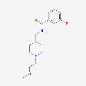 molecular formula C16H23FN2O2 B2545479 3-フルオロ-N-((1-(2-メトキシエチル)ピペリジン-4-イル)メチル)ベンズアミド CAS No. 954018-90-7