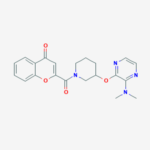 2-(3-((3-(dimethylamino)pyrazin-2-yl)oxy)piperidine-1-carbonyl)-4H-chromen-4-one